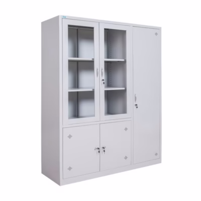 tủ locker 2 cánh kính 1 cánh sắt 