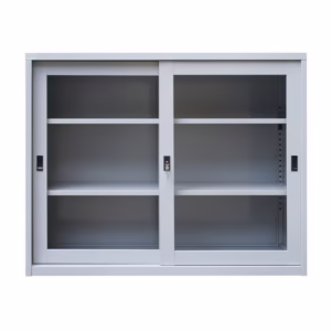 tủ locker dáng thấp cửa kính lùa