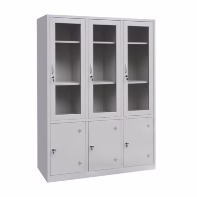 tủ locker sơn tĩnh điện 3 cánh kính