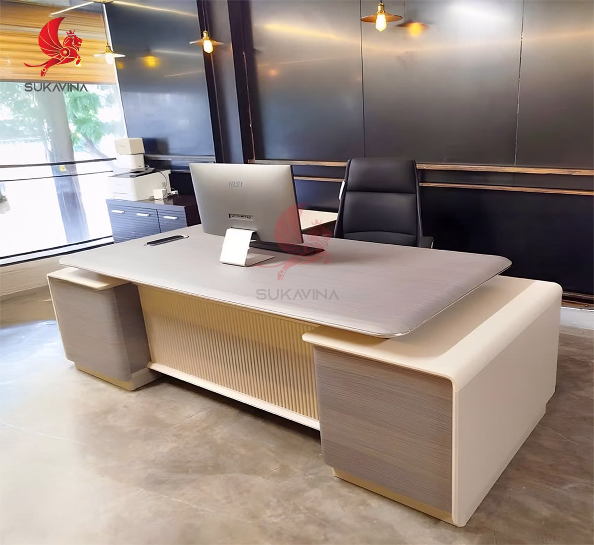 Dự án lắp đặt bàn ghế giám độc đơn vị thi công Office Sukavina