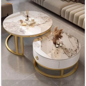 Alternative view of BỘ BÀN TRÀ SOFA ĐÔI CAO CẤP MẶT KÍNH NÂU - BTSF006