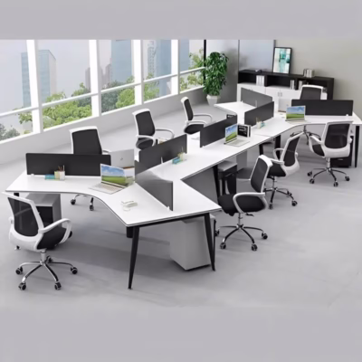 Cụm bàn làm việc văn phòng 8 người chữ Z