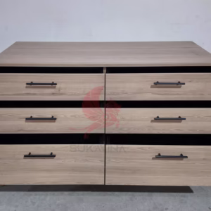 tủ phụ 6 ngăn gỗ vân sồi