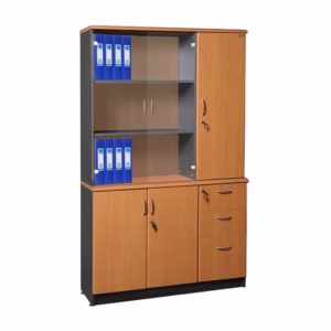 tủ hồ sơ gỗ công nghiệp 2 buồng kiểu trụ bên phải