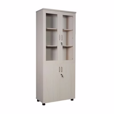 tủ hồ sơ văn phòng 2 cánh kính màu sáng 