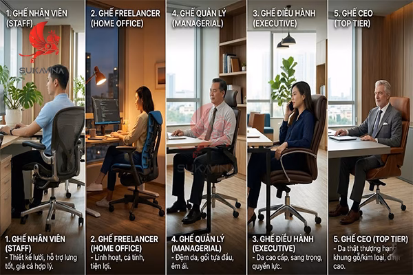 Lựa chọn ghế công thái học đúng với nhu cầu sử dụng