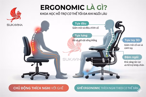 Ergonomic là gì? Ghế công thái học văn phòng 