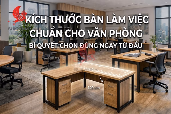Kích thước bàn làm việc tiêu chuẩn cho nhân viên văn phòng