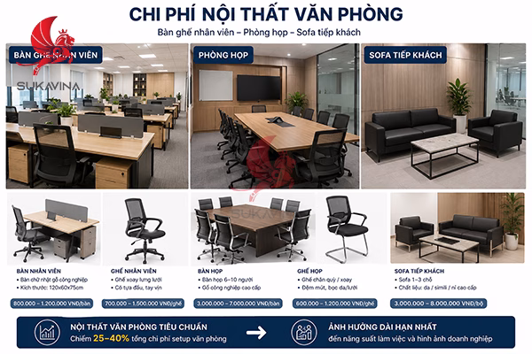 Chi phí setup văn phòng 