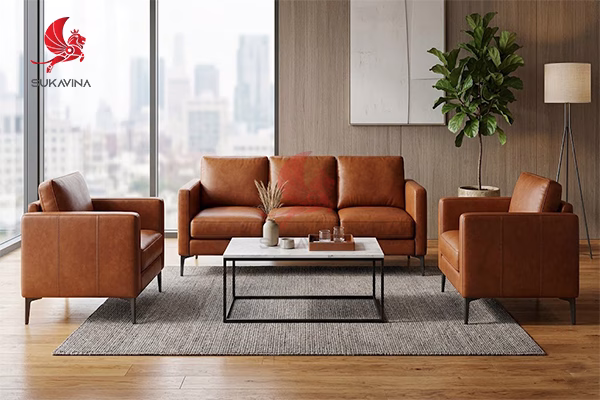 Bộ sofa văn phòng đẹp cho phòng tiếp khách 