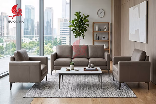 Ghế sofa văn phòng hiện đại cho phòng tiếp khách doanh nghiệp
