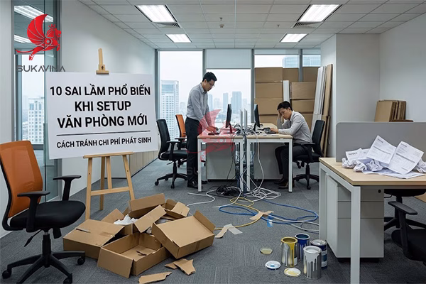 sai lầm phổ biến khi setup văn phòng mới cách tránh chi phí phát sinh