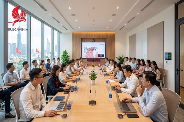 thiết kế phòng họp văn phòng mới cho doanh nghiệp vừa nhỏ đủ trang thiết bị cần thiết