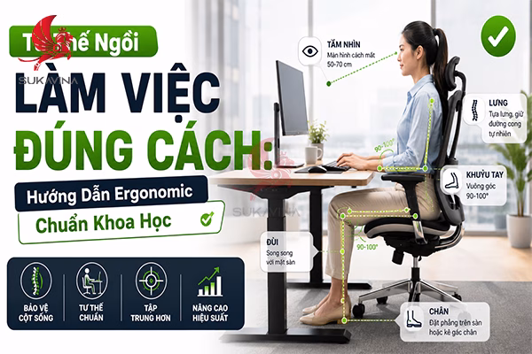 Tư thế ngồi làm việc đúng cách