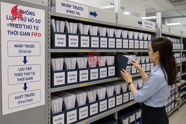 sắp xếp hồ sơ văn phòng theo thời gian FIFO