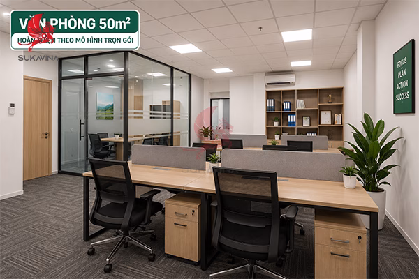 chi phí setup văn phòng 50m2 trọn gói