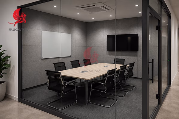 Phòng họp hiện đại cách âm
