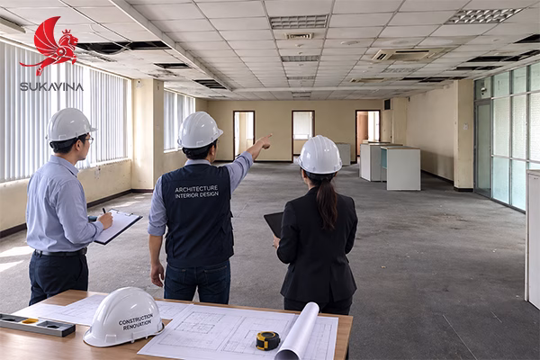 Khảo sát hiện trạng văn phòng trước khi cải tạo