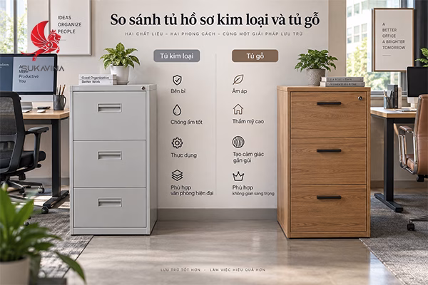 tủ hồ sơ mini cho không gian nhỏ