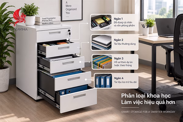 tủ hồ sơ mini cho không gian nhỏ 